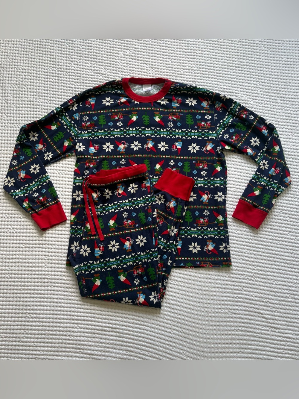 Hanna Andersson Gnome Sweet Gnome Organic Cotton Pajama Set Christmas XXL/XL